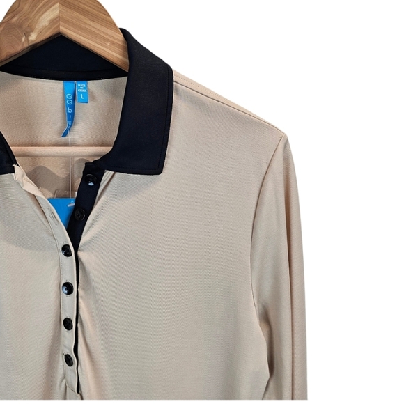 NWT GG Blue Susan Golf Polo Size Large Bronze Country Club Preppy Sporty Neutral - Picture 6 of 14